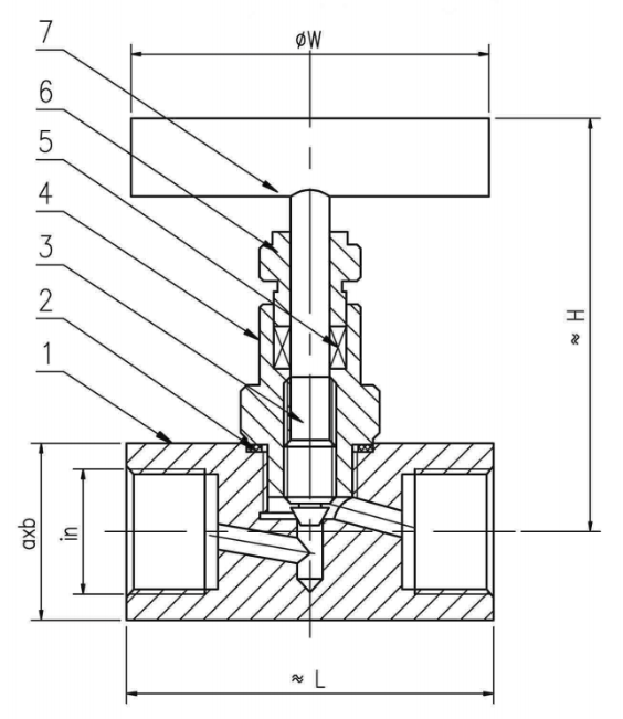 Stainless Steel Needle Valve Dimensions